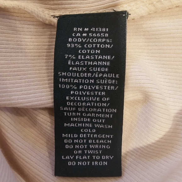 Lauren Ralph Lauren Cream Ribbed Long Sleeve Top w/Zipper Details Sz XL.C59 - Picture 4 of 12